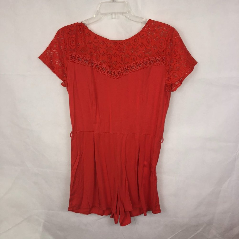 EM Size Orange Lace Romper Size M